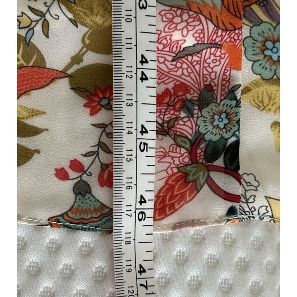 NWT Lulus Lilja Cream Floral Chiffon Maxi Dress Boho Cottage Feminine Women's XS - Picture 16 of 16